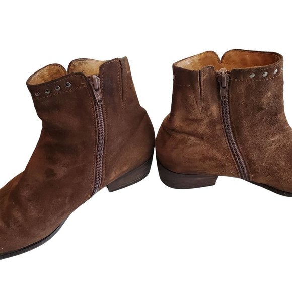 Gabor Suede Zipper Ankle Boots - Picture 3 of 10